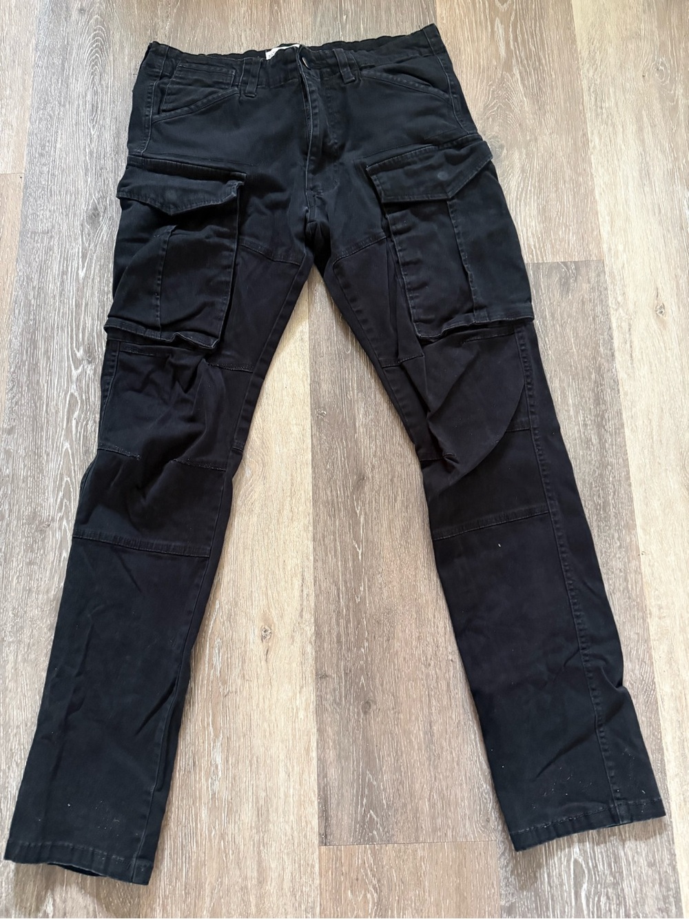 Fashion Nova Men's Black Cargo Pants - Durable Utility Style